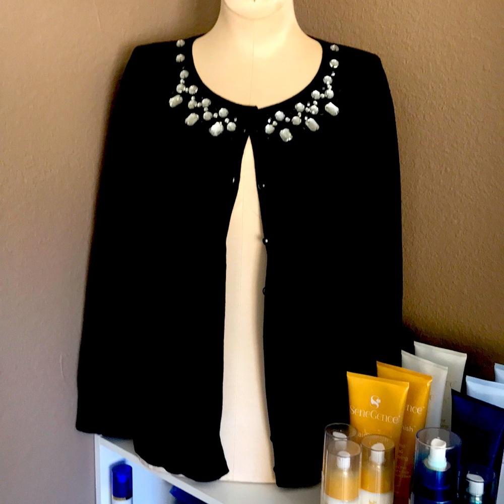 Black cardigan with bling